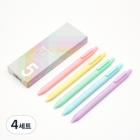 카코 퓨어 에디션 마카롱 젤펜 5종 세트 Ver 2 0.5mm, 혼합색상, 4세트