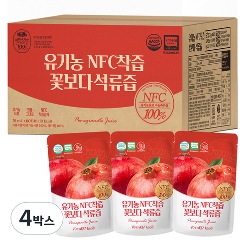 유기농마루 NFC 착즙 꽃보다 석류즙, 4.2L