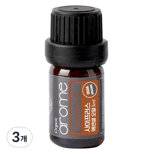 아로므 사이프러스 에션셜 오일, 5ml, 3개