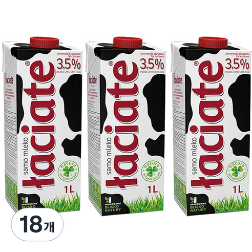 와치아테 멸균우유 3.5%, 1L, 18개