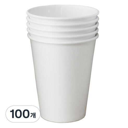블룸엣홈 카페 무지 종이컵 240ml, 25개입, 4개