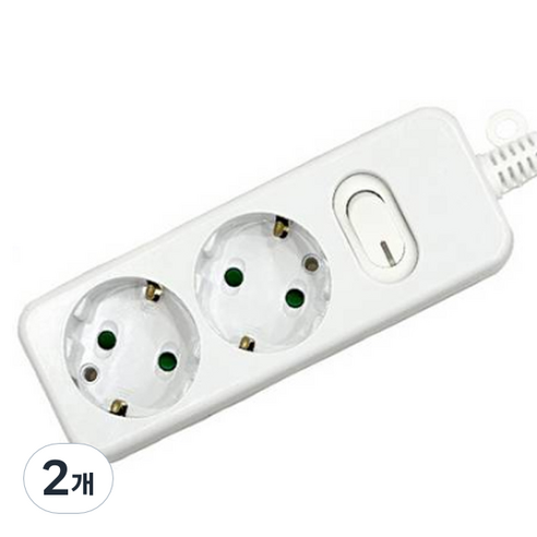다조아 안전 스위치 멀티탭 2구, 5m, 2개