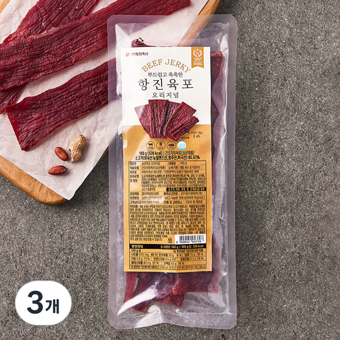 항진육포 오리지날, 160g, 3개