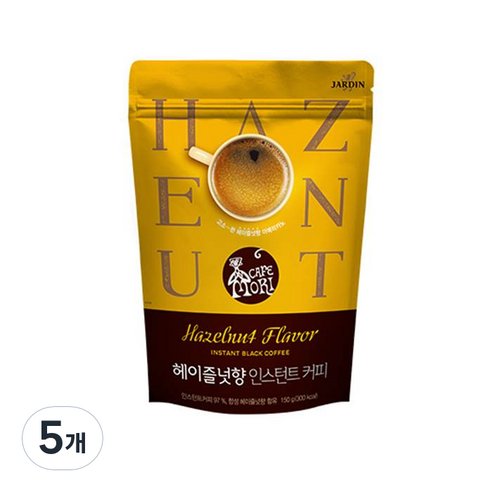 쟈뎅 까페모리 헤이즐넛향 인스턴트커피 리필형, 150g, 5개, 1개입