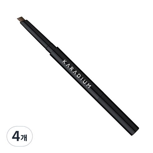 카라디움 플랫 아이브로우 오토펜슬 0.3 g, 1호 블랙브라운, 4개