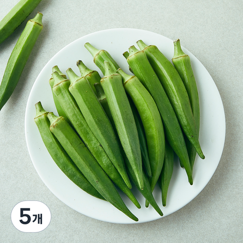 국내산 오크라, 5개, 300g