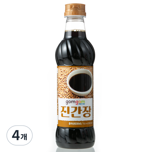 곰곰 진간장, 4개, 750ml