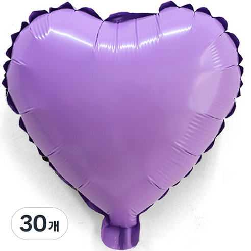 파스텔 하트 풍선 20cm, 퍼플, 30개