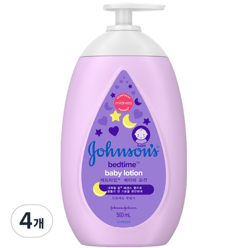 존슨즈베이비 베드타임 로션, 500ml, 4개
