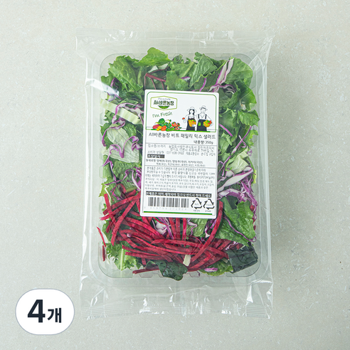 All바른농장 비트 패밀리 믹스 샐러드, 350g, 4개
