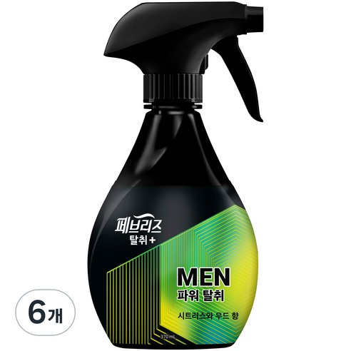 페브리즈 섬유탈취제 포맨, 370ml, 6개, 시트러스앤우드향