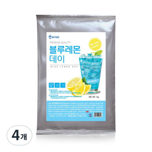 위드고 블루 레몬데이 에이드 파우더, 1kg, 1개입, 4개
