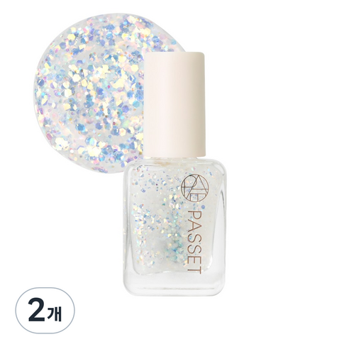 파셋 셀럽 네일컬러 폴리쉬 매니큐어, 45 머메이드홀로, 7ml, 2개