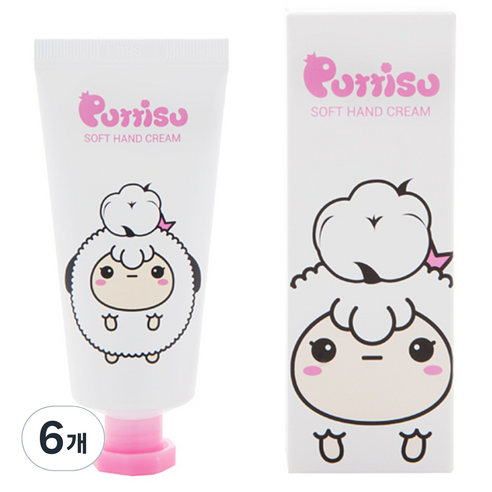 뿌띠슈 보들보들 핸드크림 03 코튼베이비, 35ml, 6개