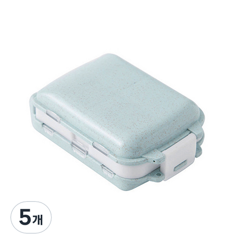 생활살림 파스텔 휴대용 약통 블루, 5개