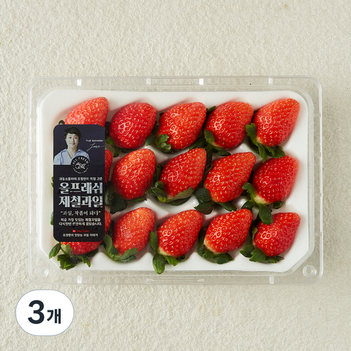 올프레쉬 GAP 인증 한단 금실딸기 대과, 330g, 3개