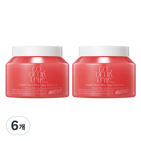 로더렛 컬러핏 체리 플뢰르 슈가 바디스크럽, 500g, 6개