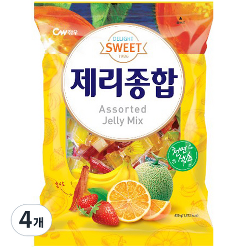 청우식품 제리종합, 420g, 4개
