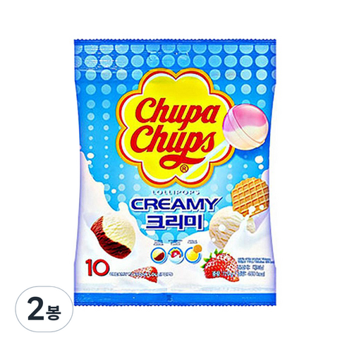 츄파춥스 크리미 11g x 10개입, 110g, 2봉