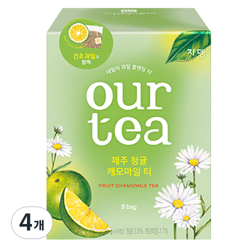아워티 제주 청귤 캐모마일 티, 16.8g, 8개입, 4개