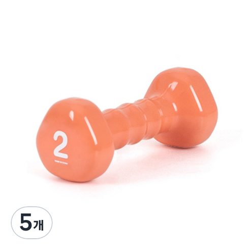 아이워너 PVC 삼각 아령 밀키 오렌지, 2kg, 5개
