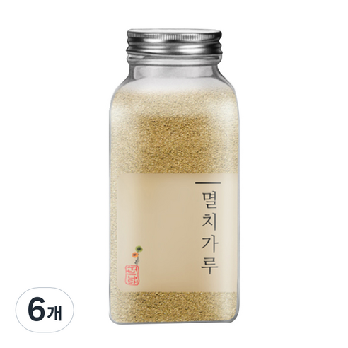허브나래 조미료 국내산 멸치가루, 90g, 6개