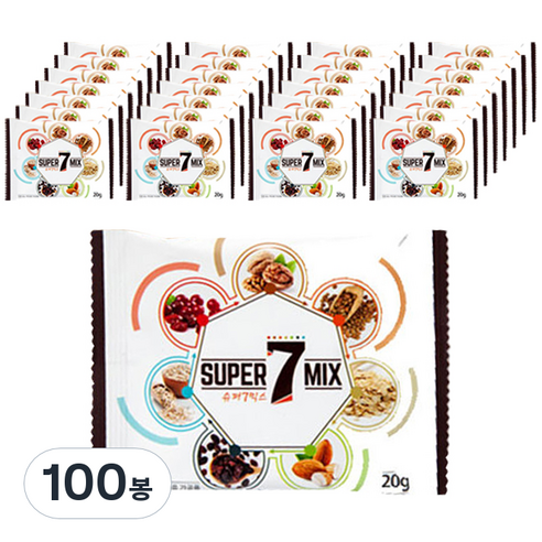 넛츠데이 슈퍼7믹스넛, 20g, 100봉