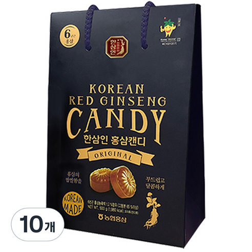 한삼인 홍삼캔디, 500g, 10개