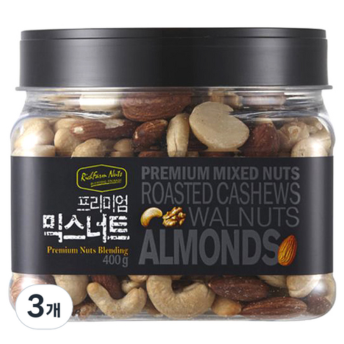 리치팜너트 프리미엄 믹스너트, 400g, 3개