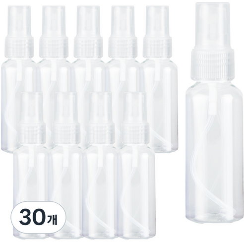 향수 미스트 스프레이 공병 용기 50ml, 투명(캡), 30개