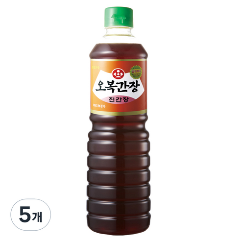 오복식품 오복간장 진간장, 900ml, 5개