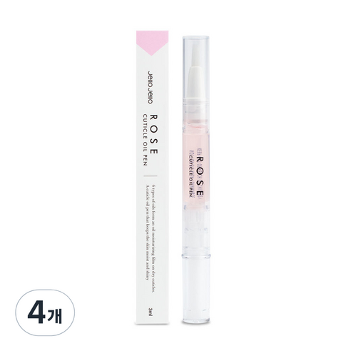 젤로젤로 로즈 큐티클 오일 에센스펜 네일 영양제, 4개, 3ml