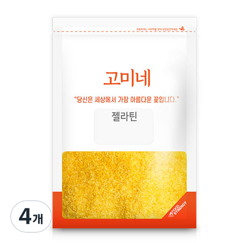 고미네 젤라틴, 300g, 4개