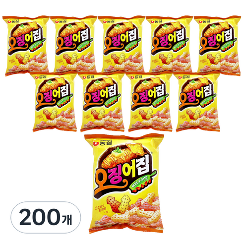 농심 오징어집 버터구이맛, 78g, 200개