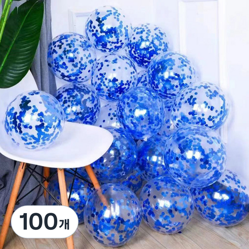 팡파티 파티풍선, 블루스팽글, 100개