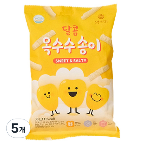 맘스미 달콤 옥수수송이 과자, 30g, 5개, 옥수수