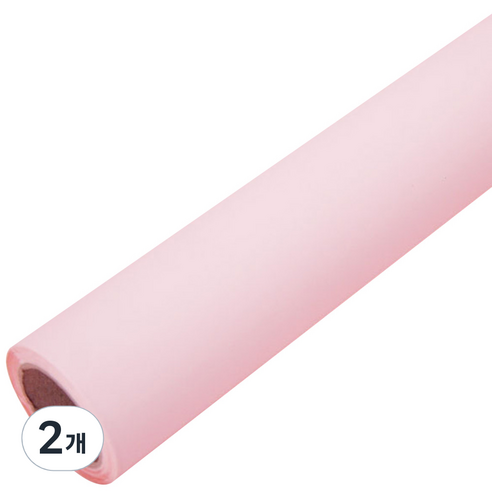 솔로몬샵 무광 양면 종이롤 포장지 50g, 연핑크, 2개