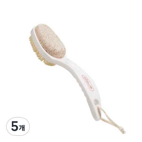 굿프랩 2 in 1 멀티 풋케어 발각질 제거솔 화이트, 1개입, 5개