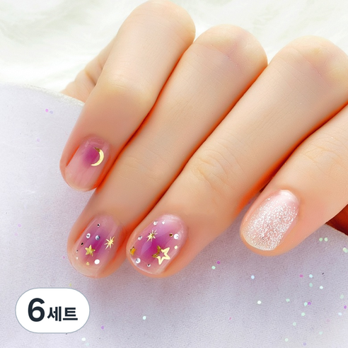 넬로 팔레트 젤 네일 스티커, 일루젼판타지, 6세트