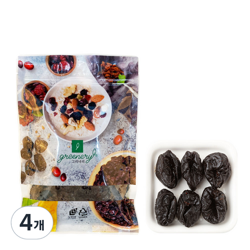 그리너리 건조 프룬, 250g, 4개