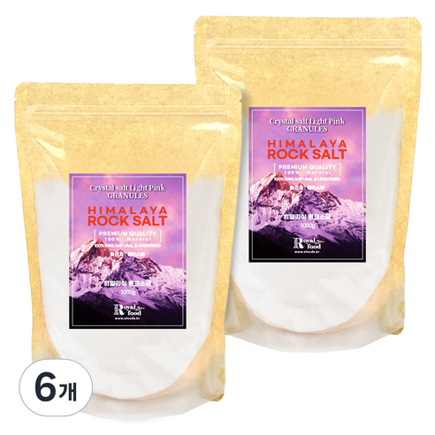 히말라야 핑크소금 fine, 1kg, 6개