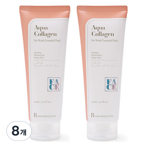 페이스레볼루션 아쿠아 콜라겐 노워시 에센셜 팩 150ml, 8개