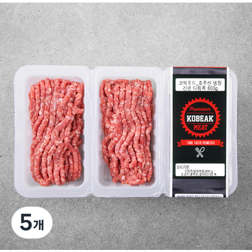 코빅푸드 호주산 냉장 간편 다짐육 소고기 (냉장), 600g, 5개