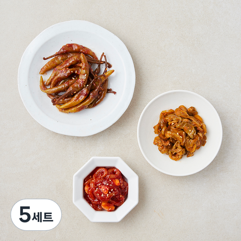 모두의집밥 밥도둑반찬 오징어젓갈 70g + 오이지무침 60g + 양념고추절임 60g 세트, 5세트