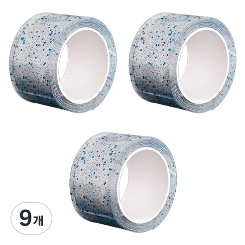 알로데 스팽글 버블 양면테이프 3cm x 5m, TYPE03 블루, 9개