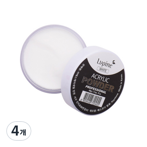 루핀 아크릴 파우더 48g, 화이트, 4개