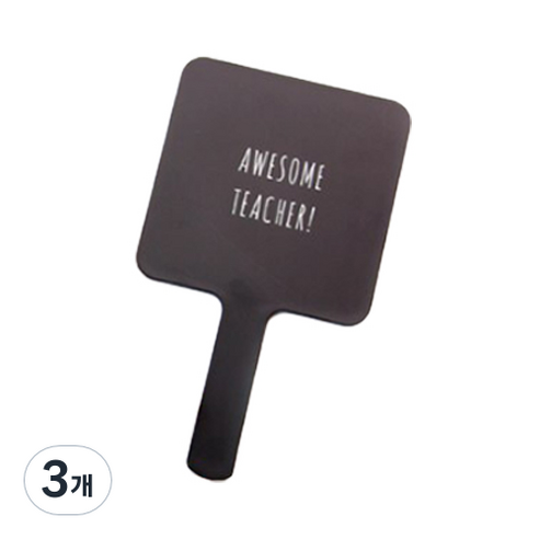 핑크캔디 미니 손거울, 어썸티쳐 블랙, 3개