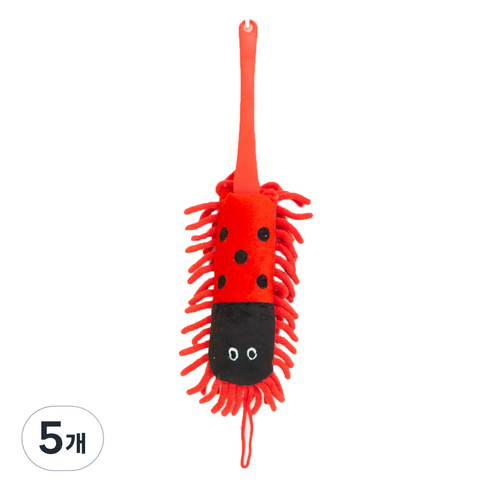 한림리빙 동물 휴대용 먼지털이개, 무당벌레(Red), 5개