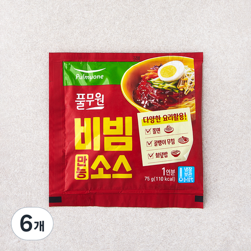 풀무원 만능 비빔 소스, 75g, 6개