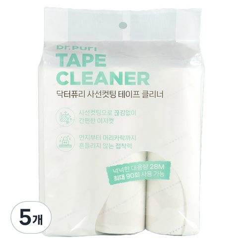 닥터퓨리 사선컷팅 테이프 클리너 리필 3p, 5개